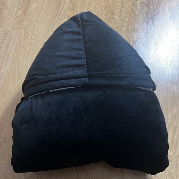 The Comfy Original One Size Wearable Blanket Micofiber Black Velour - Picture 9 of 9